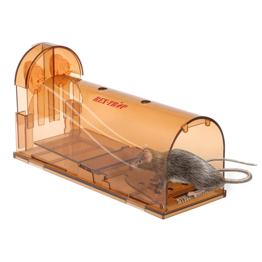 

2pcs Mousetrap Rat Traps Transparent Smart Humane Mouse Trap No Kill for Animal Pet Control Cage Reusable Mice Rodent Catcher