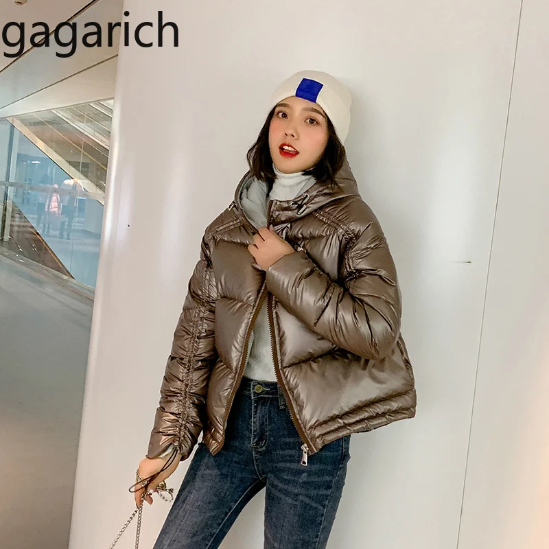 

Gagarich Short-style Parkas 2019 Winter Autumn Outwear Female Chic Ins Korean Version Slim Bright Fashion Warm Coat