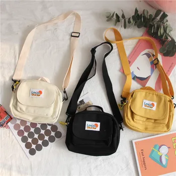 

Canvas Handbags for Women 2019 Fashion Students School Bags for Teenager Girls College Style Messenger Bags Crossbody Bags