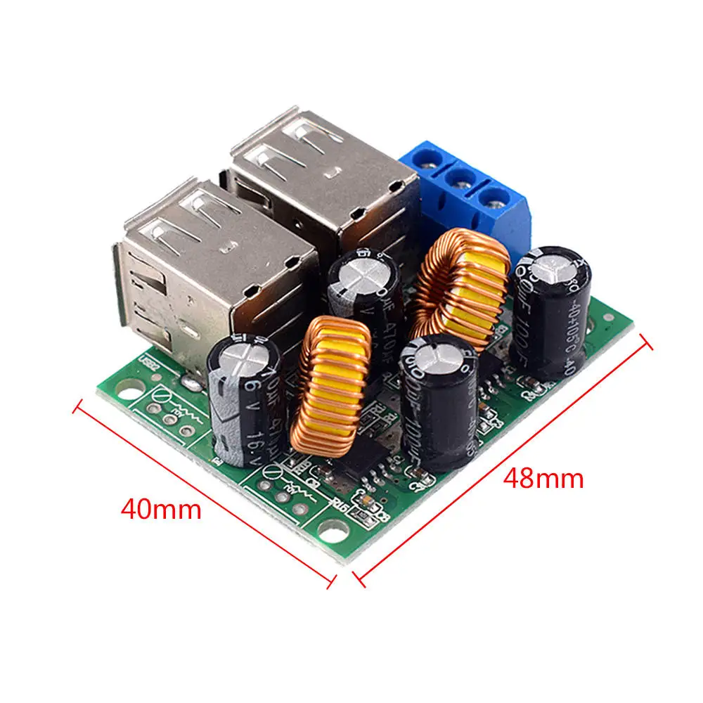 9В/40 5В DC-DC понижающий бортовой зарядки автомобиля зарядка 5A выход USB понижающий Напряжение регулятор Мощность модуль