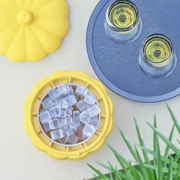 

Ice Cube Tray Maker Form For Ice Cream Silicone Mold Pumpkin Ice Barrel High Capacity For Whiskey Wine Cocktail Portable Bucket