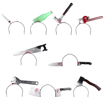 

1 Set of 9PCS Halloween Elements Hair Hoop Dark Style Creative Scary Headband