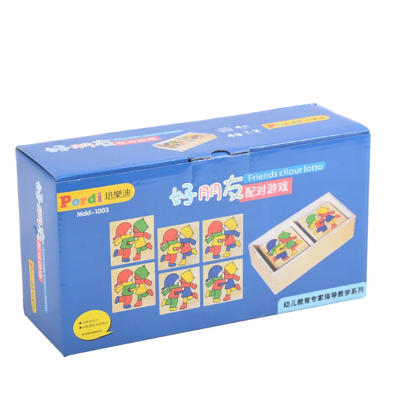 

Pordi Good Friend Matching Game Children Early Childhood Educational Toy Kindergarten Wooden Teaching Aid Set