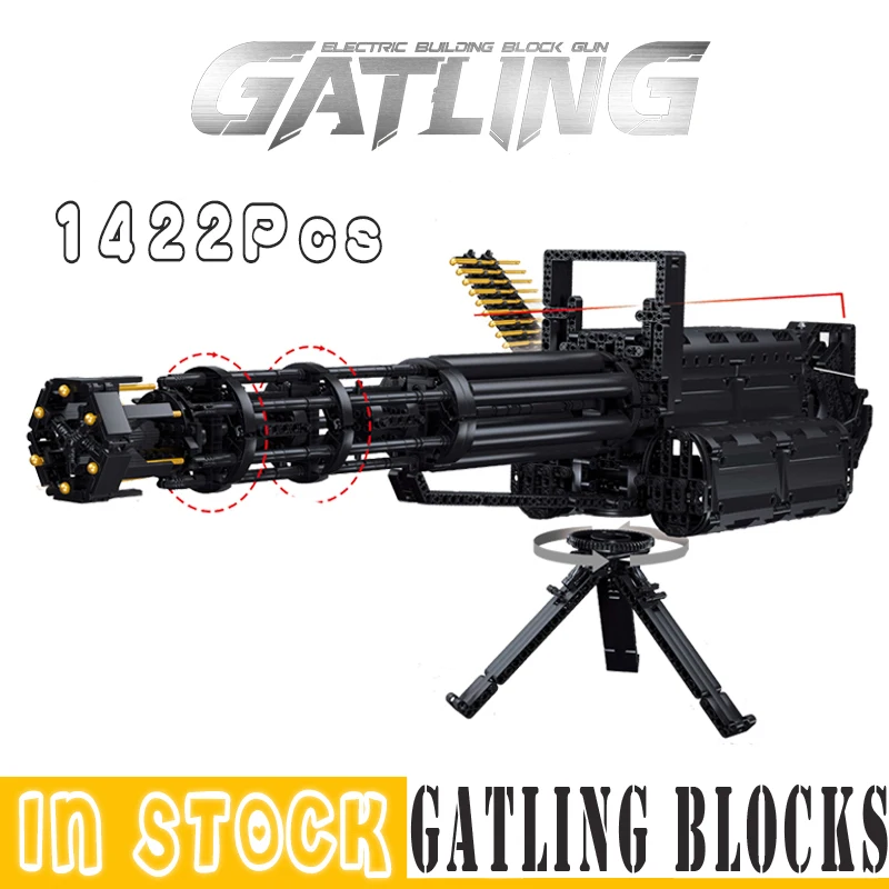 Снайперская винтовка Gatling военное оружие конструктор сделай сам кирпичи