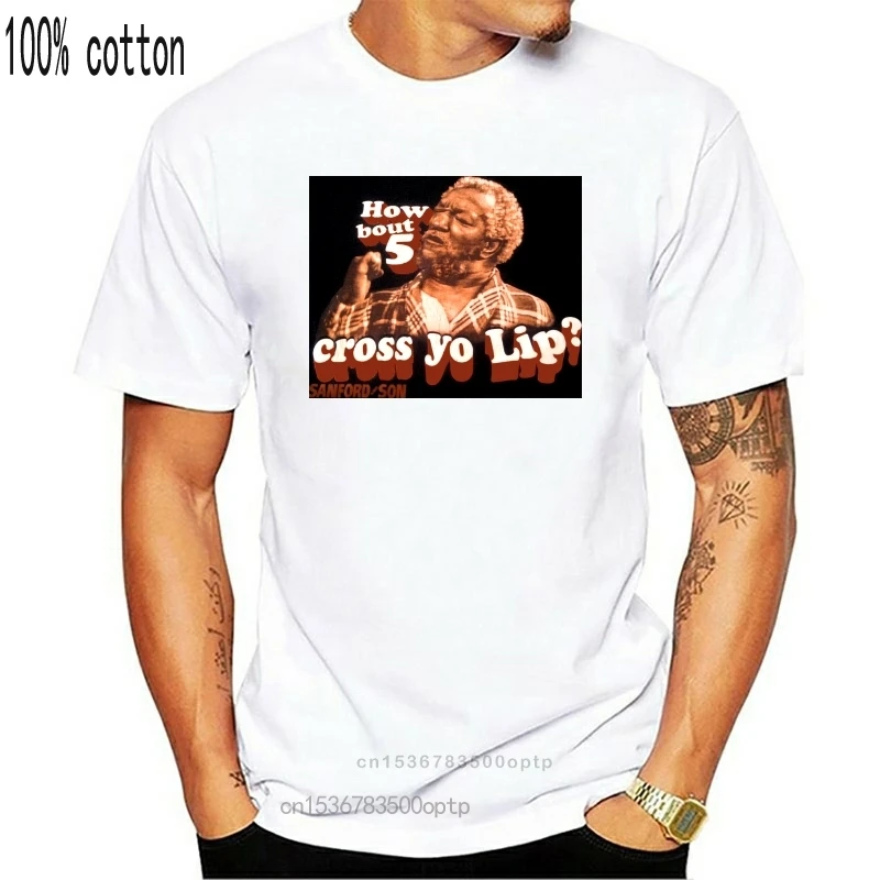 Черная футболка Sanford and Son 5 across yo с губами [Apparel] | Женская одежда