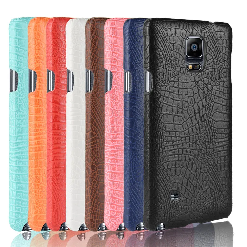 Кожаный крокодиловый узор для samsung Galaxy Note 4 чехол 5 7 жесткий из ПУ N9100 SM-N9108 чехлы
