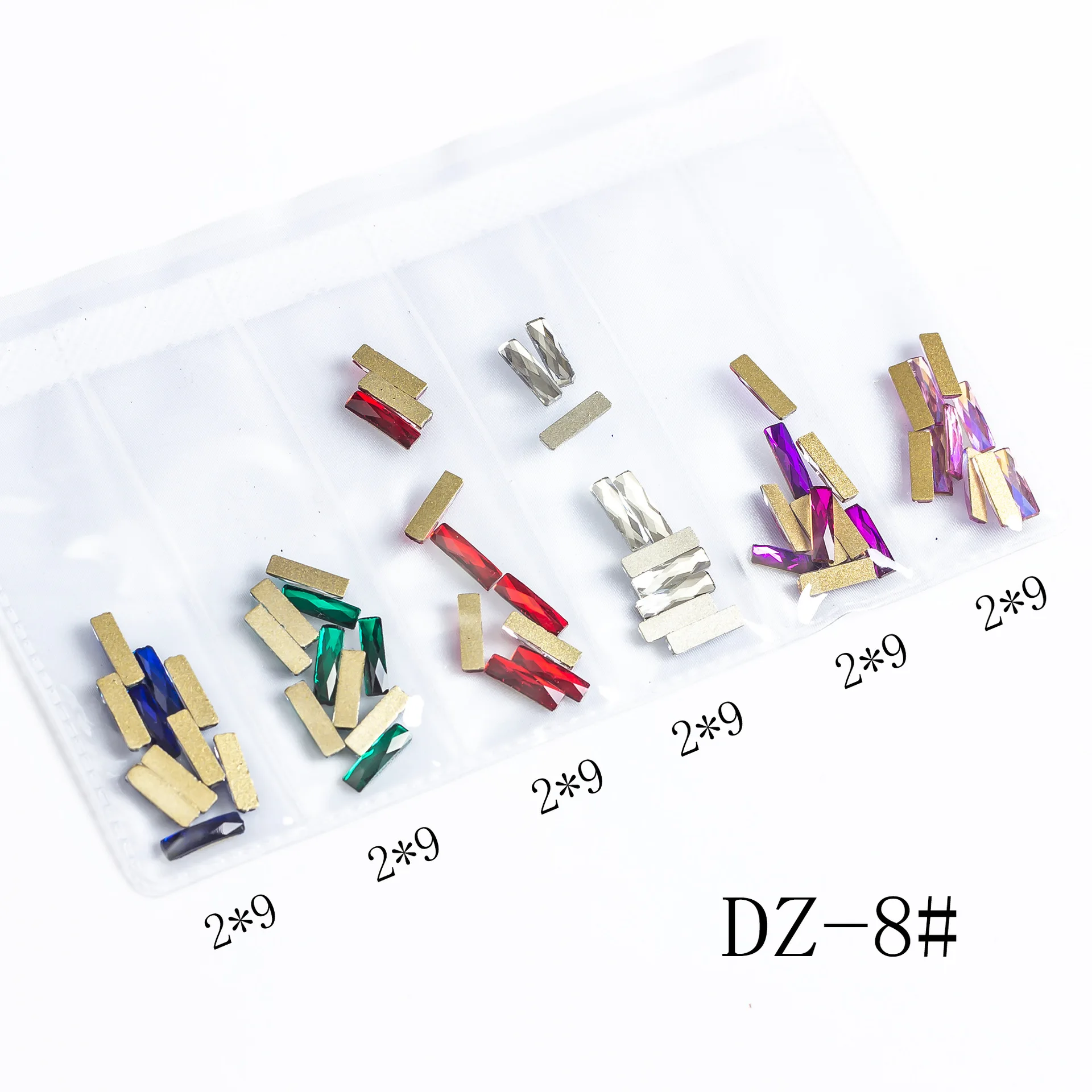 60 шт. кристаллы для ногтей, драгоценные камни, 6 Дизайн, Стразы для ногтей, 3D дизайн ногтей, украшения, плоская задняя сторона, стразы, сделай сам - Цвет: DZ-8