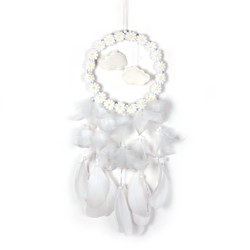 LED Light Wind Chime Flaky Clouds Car Gift Window Wedding Dreamcatcher Luminescent Girl Christmas Decoration