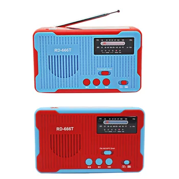 

Emergency Radio Solar Powered AM/FM Radio Hand Crank Radio with Emergency Alarm Flashlight Power Bank for MP3 Play