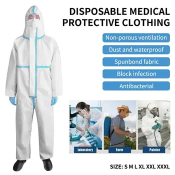 

Protective Clothing Set Aseptic Isolation Clothing Security Check Factory Protection Breathable Antibacterial Clothing Hospital