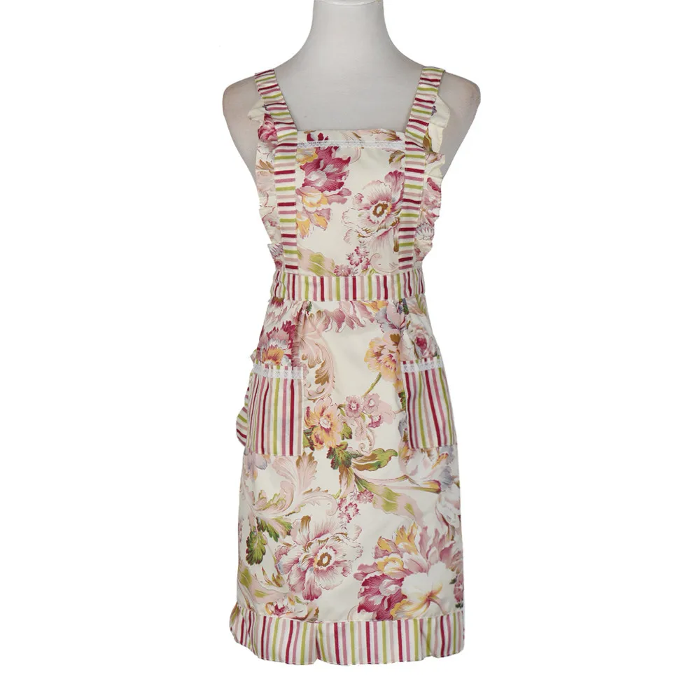 #20 Women Lady Restaurant Home Kitchen For Pocket Cooking Cotton Apron Bib Pocket Lace Apron Dress support Dropshipping