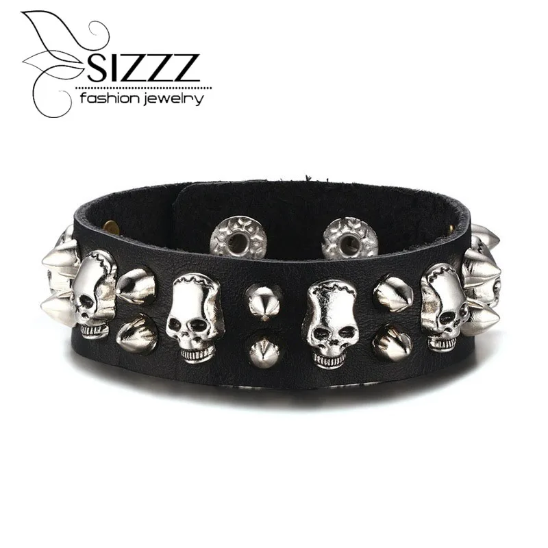 2019 Retro fashion jewelry wholesale alloy skull head bracelet&ampbangles for men | Украшения и аксессуары