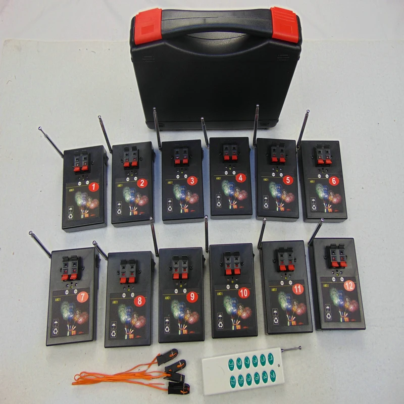 12 Cues Stage Lighting Effect 300m Fireworks Remote Stage Wireless