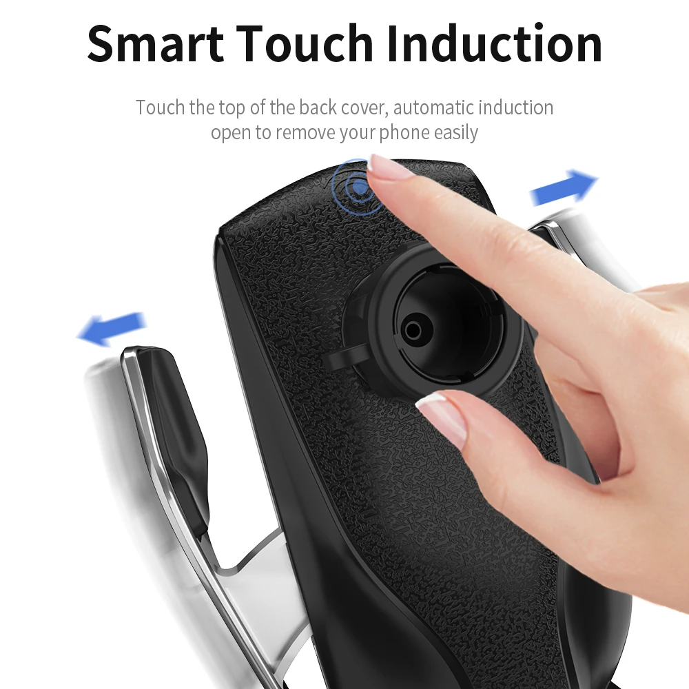 FLOVEME Wireless Charger Car Phone Holder Smart Infrared Sensor Automatic Lock GPS Air Vent Mount S