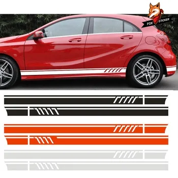 

Car Side Stripe Skirt Roof&Hood Decal Graphics Sticker for Mercedes Benz A Class W176 A45 AMG W117 C117 X117 CLA