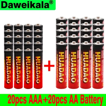 

20 PCS New 1.5V AAA 2000mAh Battery 3a Alkaline Zinc Carbon LR03 SUM4 and 1.5v AA 3000mAh battery 2a Alkaline Dry Battery