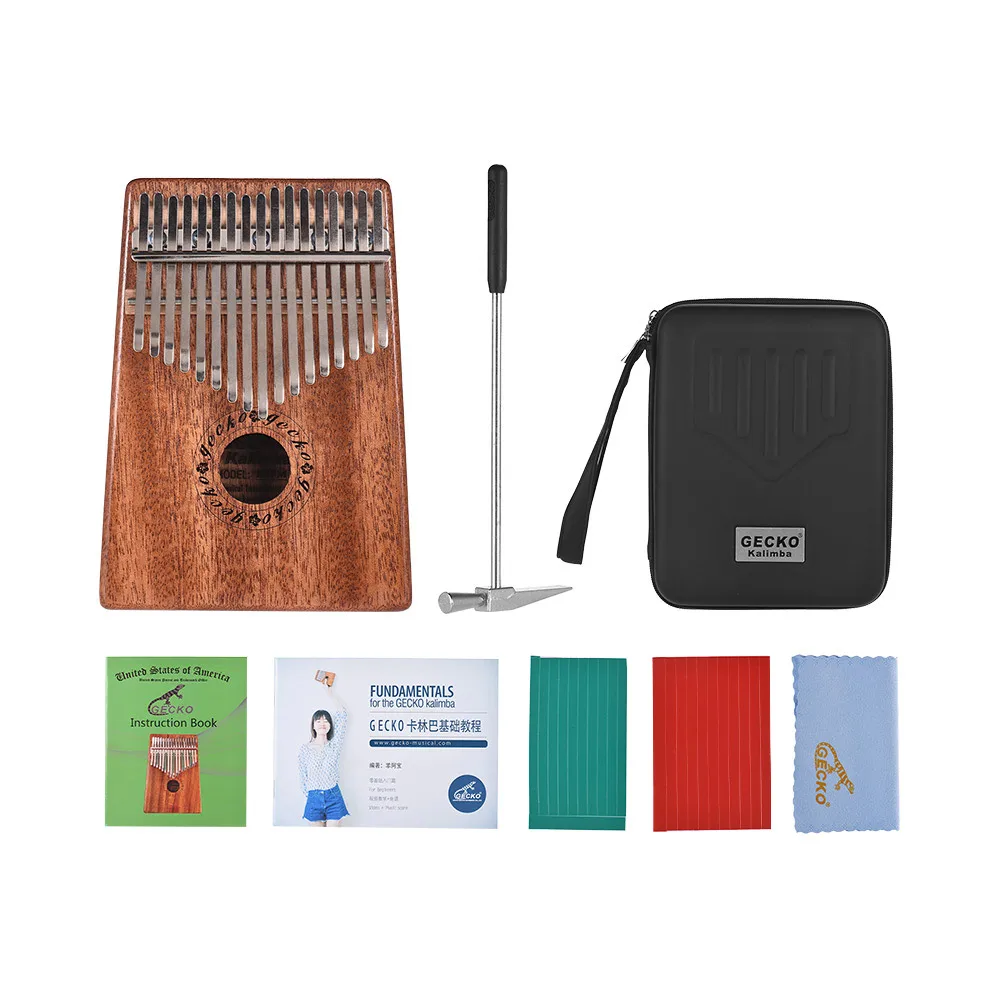 GECKO K17M 17 key Kalimba большой палец пианино Mbira красное дерево твердое с сумкой для