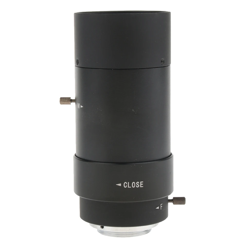 CCTV Secure Camera 5-100mm Varifocal Lens Manual IRIS Zoom CS Mount Format 1/3'' (Black)