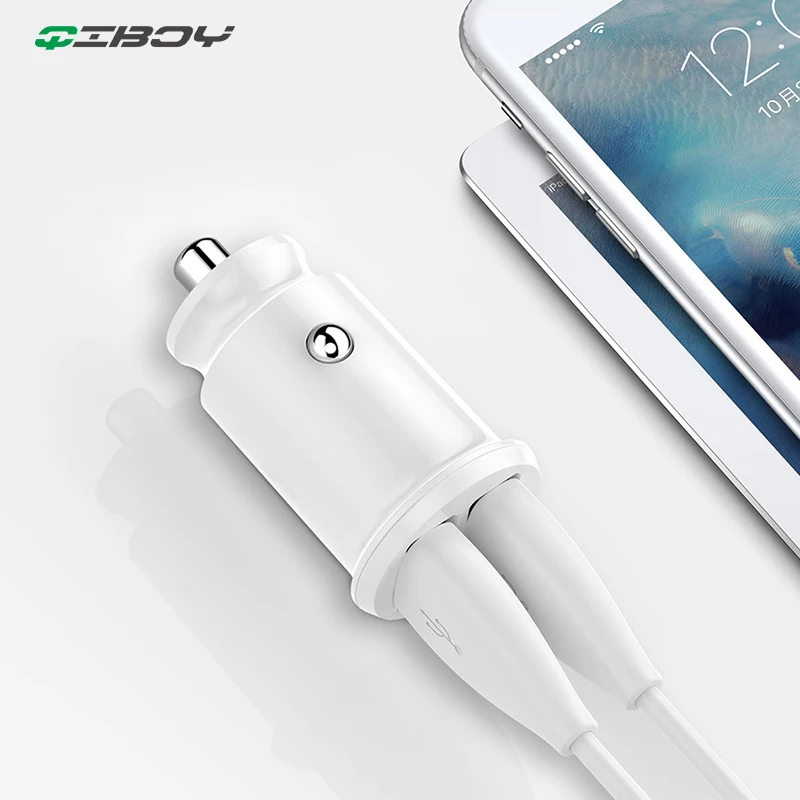 

QC3.0 Universal Mini Dual USB Car Charger Quick Charge 3.0 Charging Adapter In Car Mobile phone Charger For iphone Xiaomi Tablet