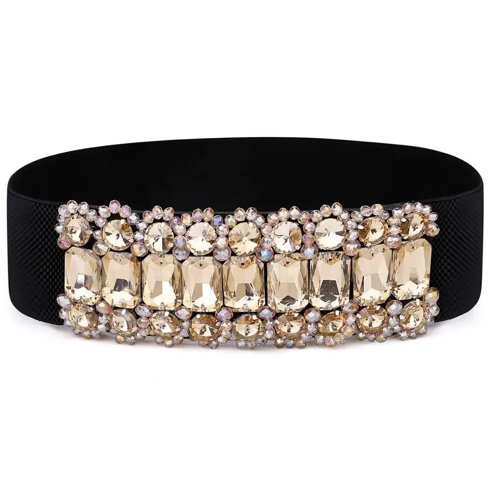 

Catelles New Style Corset Belt Shinning Decoration Rectangle Women 6cm Width Waist Belt For Women