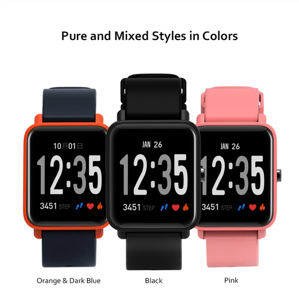 Спортивные умные часы Bluetooth подключение Android ios телефон шагомер монитор