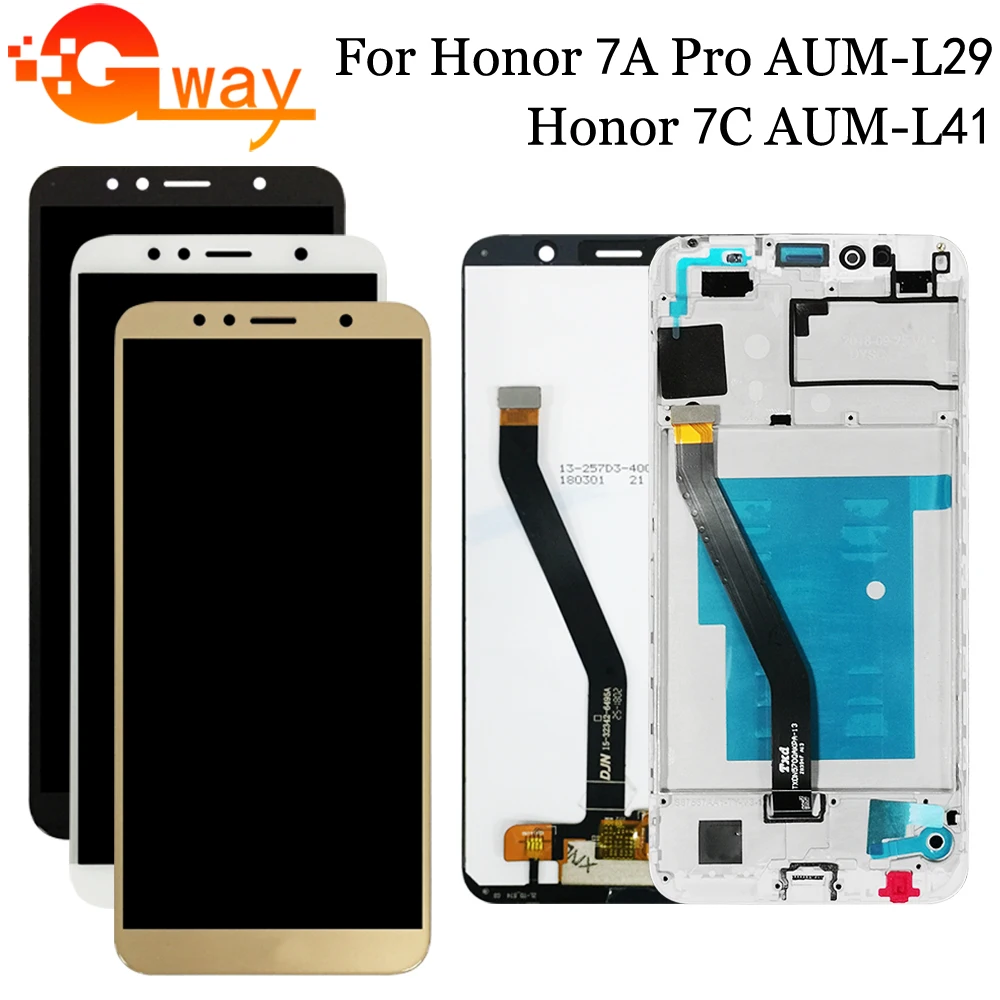 ЖК дисплей 5 7 дюйма для Honor 7A сенсорный экран с дигитайзером и рамкой Huawei Pro 7C