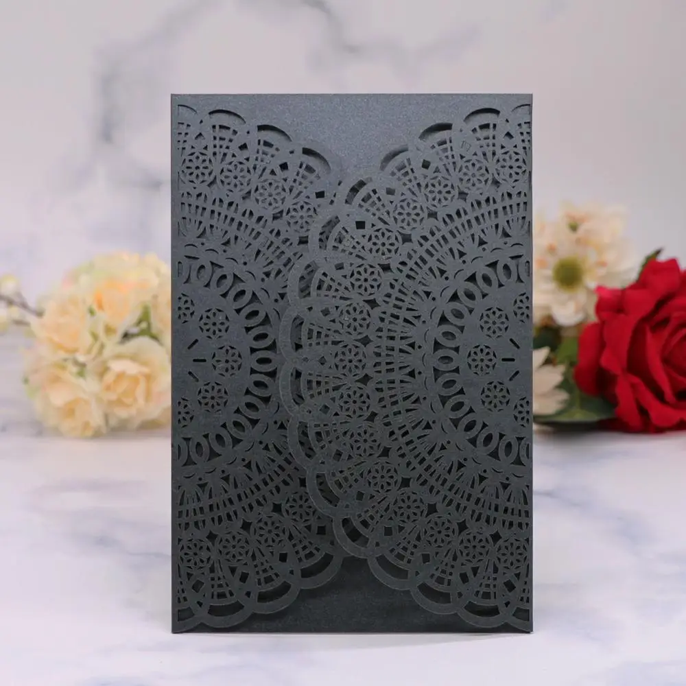 50 шт. кружевные цветочные карточки персикового цвета|paper card|flower cardspaper birthday card |