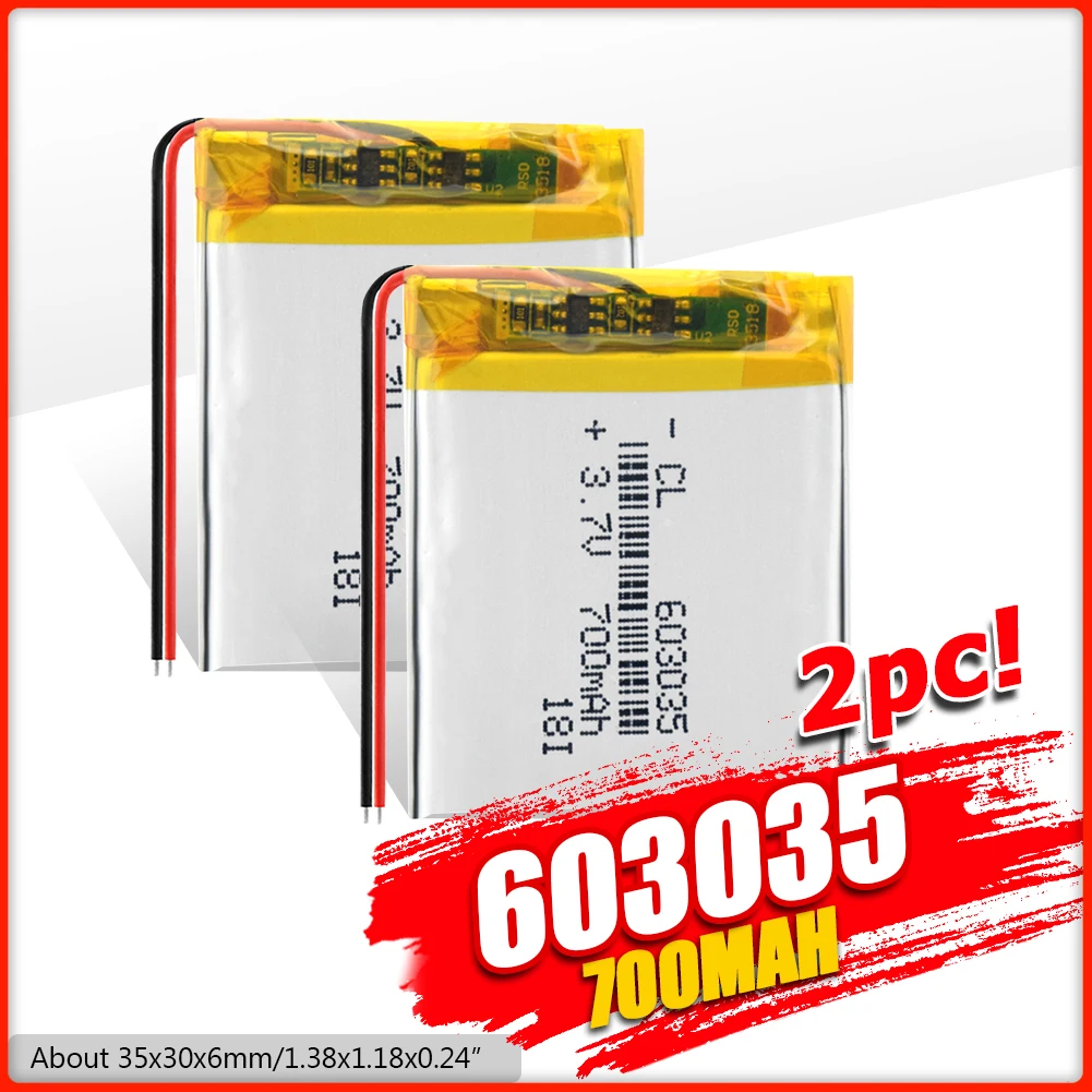 Литий ионный полимерный аккумулятор 1/2/4 шт. литий 3 7 В для Gps Mp3 Mp4 колонок