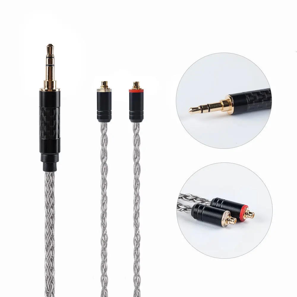 HiFiHear 16 Core посеребренный кабель 2,5/3,5/4,4 мм балансный кабель с MMCX/2pin/QDC разъем для C12 KZZS10 PRO ZSX BLON BL03