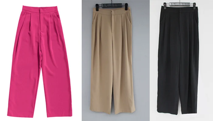Trouser For Women High Waist Causal Loose Wide Leg Pants Female Autumn Korean Fashion Elegant Tide