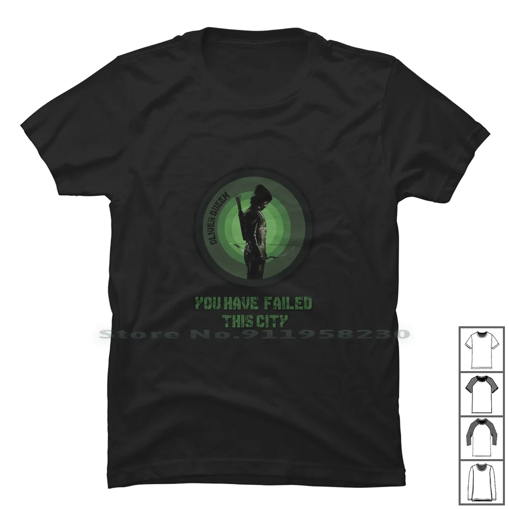 Arrow-You Have Fauced This City T Shirt 100% Cotton Stroke Comics Oliver Queen Ollie Flash Arrow This Nerd Iver Geek Have