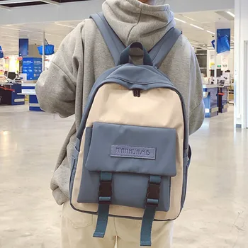 

2020 new large capacity backpack big bag cute color student backpack female student school bag backpack