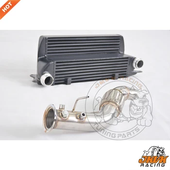 

JKVK RACING Bar and Plate type Intercooler+ Downpipe For 525D 530D 530XD E60 E61 2003-2010 35HP+
