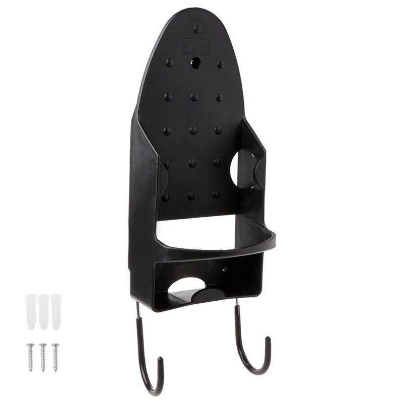 Wall Mounted Electric Rest Stand Heat-Resistant Rack Hanging Ironing Board Holder Home Dryer Accessories Black