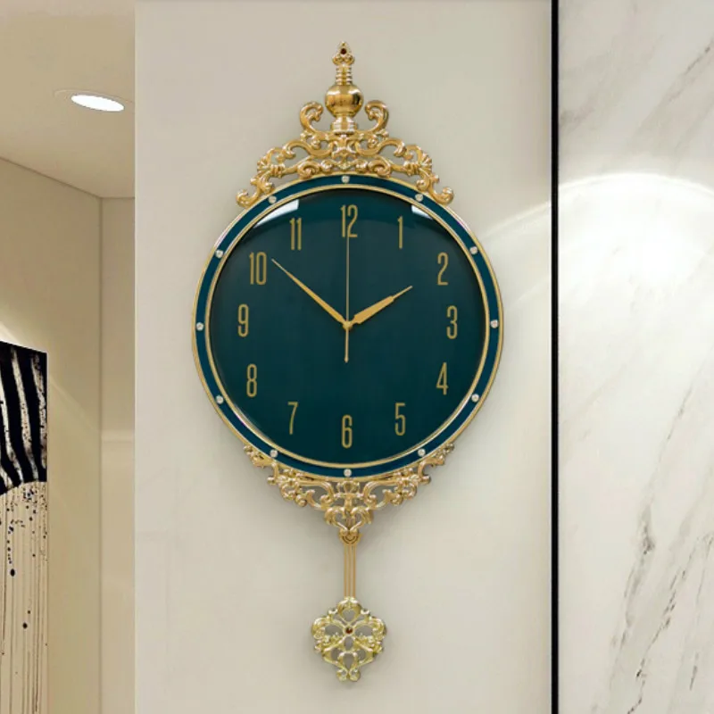 

Modern Wall Clock Luxury Pendulum Nordic Large Stylish Wall Clock House Living Room Metal Special Reloj Pared Home Watch XX60WC
