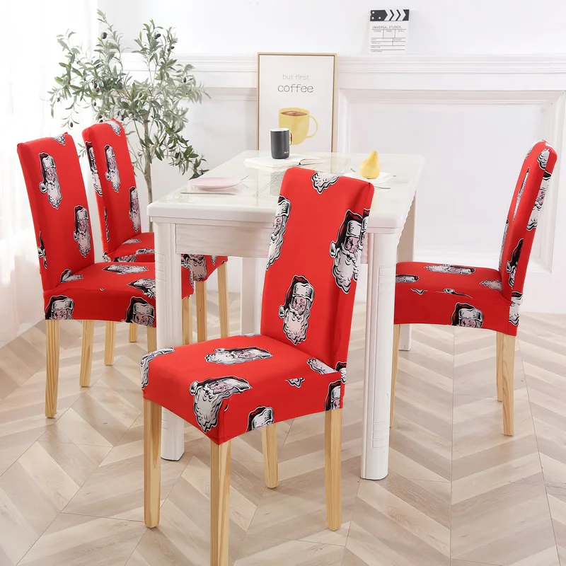 4/5/6 Spandex Chair Cover Solid Color Chair Cover Stretch Chair Covers Slipcovers for Dining Room Hotel Banquet Home - Цвет: Color 07