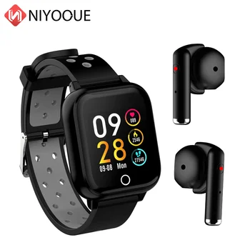

NIYOQUE M6 Bluetooth headset MP3 Smart Watch Men 5ATM Heart Rate Tracker Call/Message Reminder Smartwatch Women for Android iOS