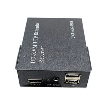 

HDMI Extender 100M with KVM Switch 1080P RJ45 HDMI Extender Transmitter Receiver for PS4 Apple TV(EU Plug)