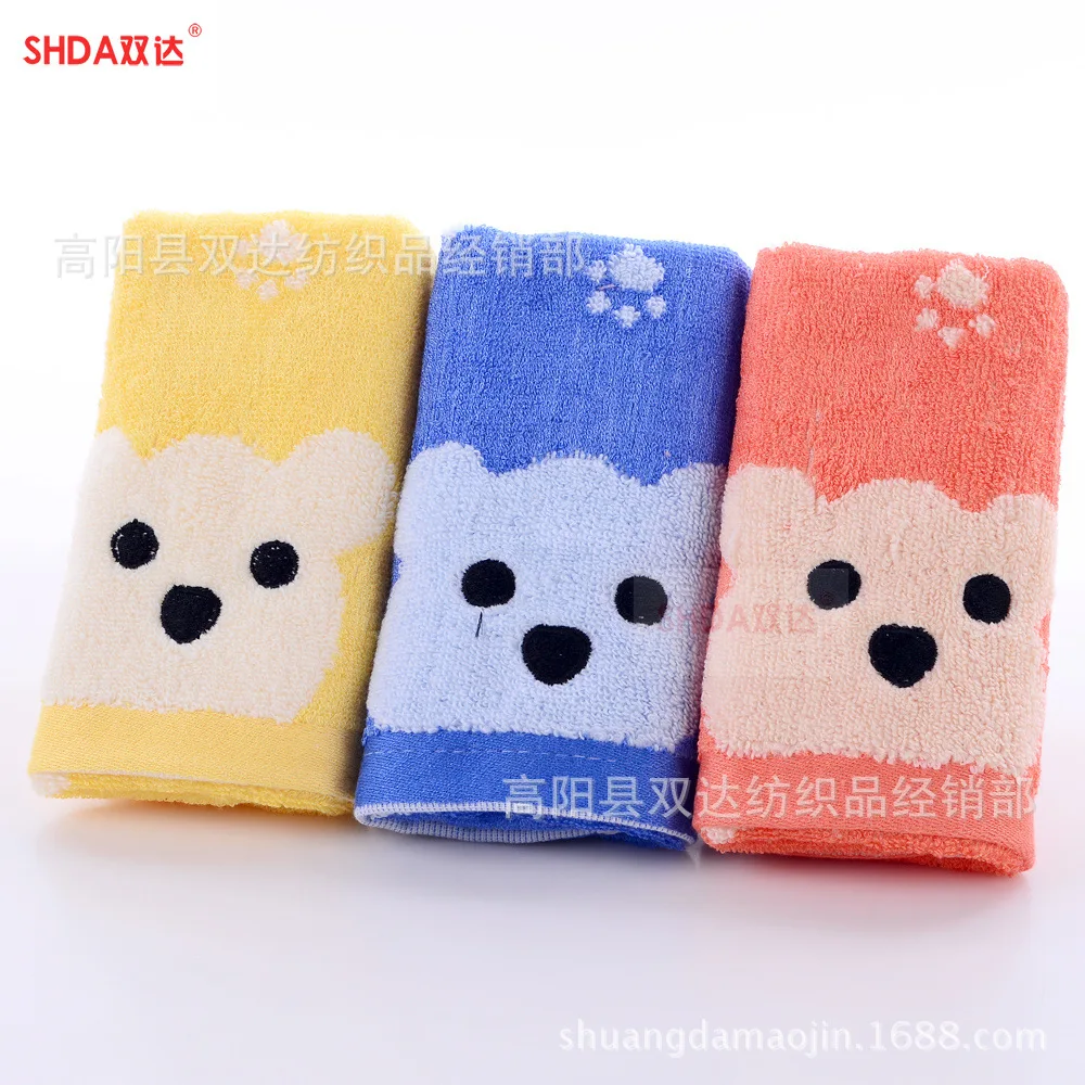 

[Article 20/Bag] Double Amount to Untwisted Yarn Bamboo Fabric Claw Bear Head CHILD'S Towel Thick Children Face Wash Small Tower