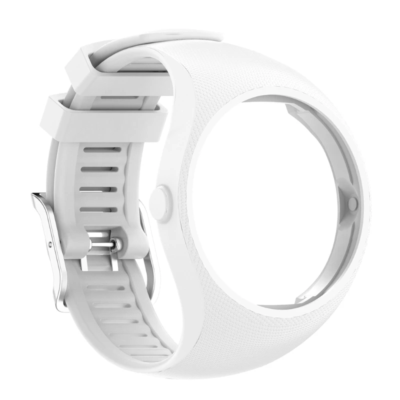 EMSea Cinturino in silicone compatibile con Polar FT4 FT7 Fitness Tracker, cinturino regolabile per smartwatch a sgancio rapido per polso da 160 a 230 mm, nero