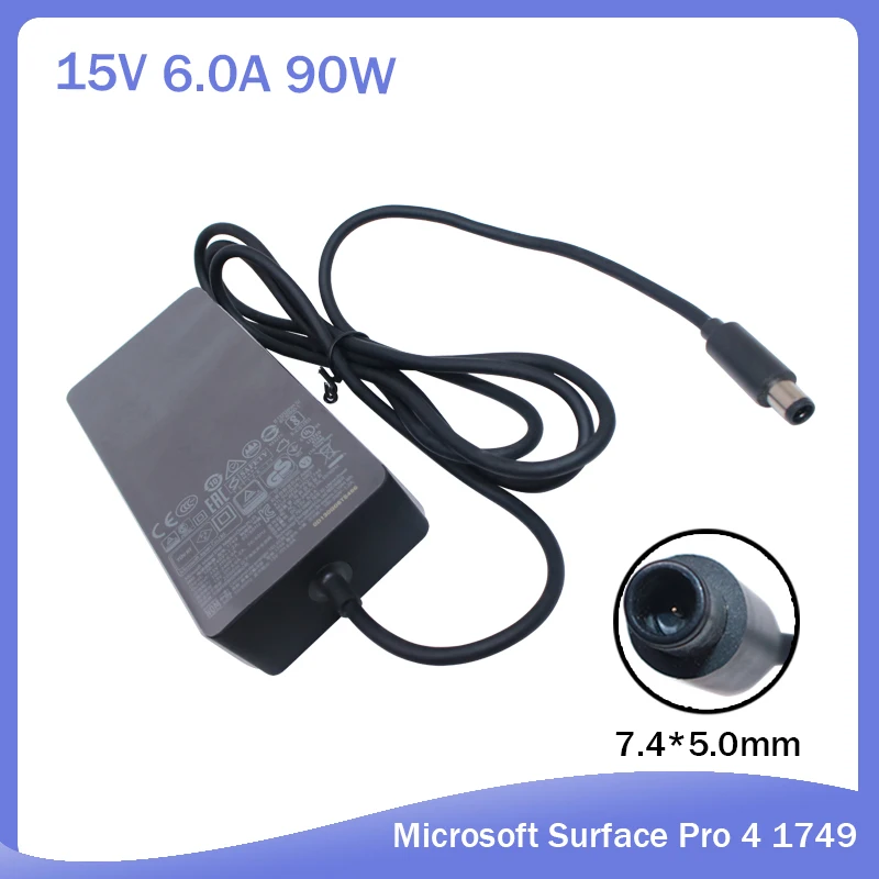 OEM AC адаптер питания зарядное устройство для microsoft Surface Pro 4 док-станция 1661 1749 15 в 6A 90 Вт 7,4*5,0 мм