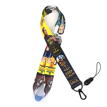 

20pcs/lot Better Call Saul Mobile Phone Lanyard Key Chain Creative Clip Badge Hang Rope Customizable Neck Strap Lanyards S214