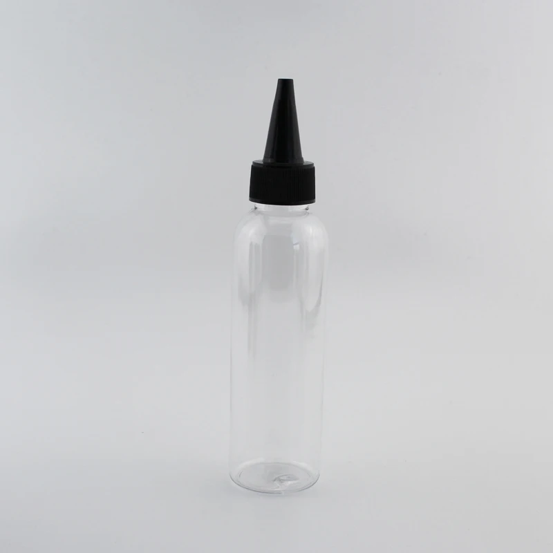 Clear Bottle Black 120 мл x 40 шт пустой E жидкий Пластиковый черный контейнер с заостренным ртом Крышка для лосьона ПЭТ бутылки с винтом колпачок косметическая упаковка - Цвет: Clear Bottle Black