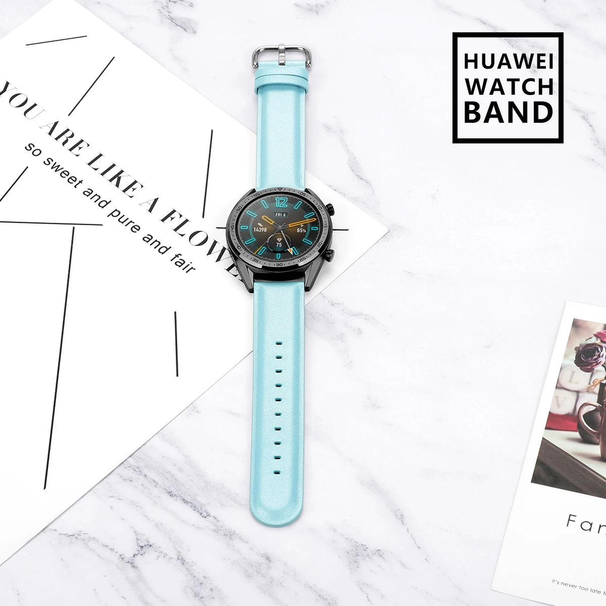 Для huawei Watch GT 2 ремешок 46 мм Высококачественный ремешок из натуральной кожи сменный ремешок для часов для huawei Watch GT2 браслет