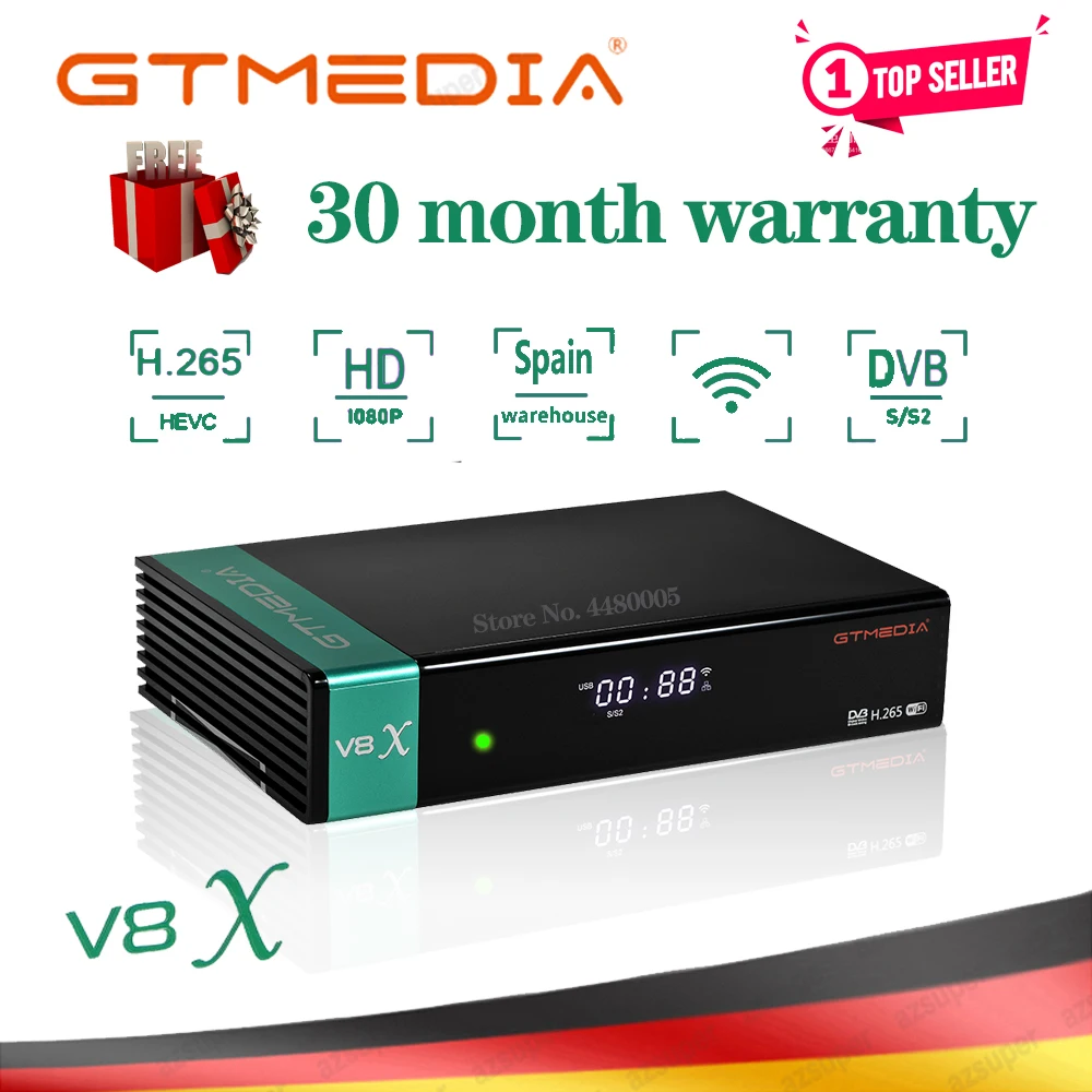 GTMedia V8 Honor V8X цифра спутниковый телевизионный ресивер Встроенный WiFi Full HD DVB S2/S