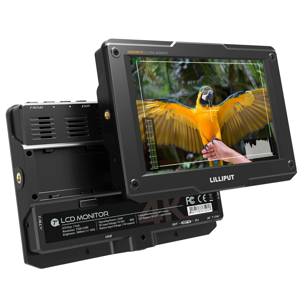 US $229.00 Lilliput H7 7 HD On Camera Monitor 1800nit High Brightness Field Monitor With 4K HDMI For Outdoor Video Dslr Monitor