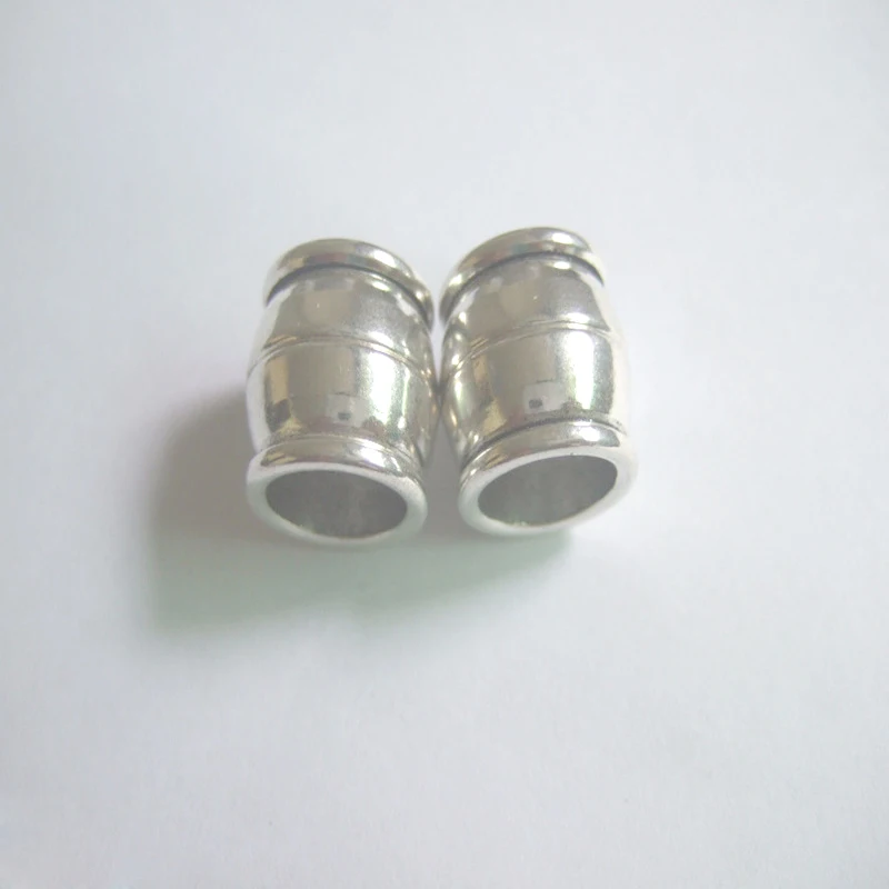 

3 Sets 10mm Round Hole Barrel Strong Magnetic Clasps Cord End Leather Findings