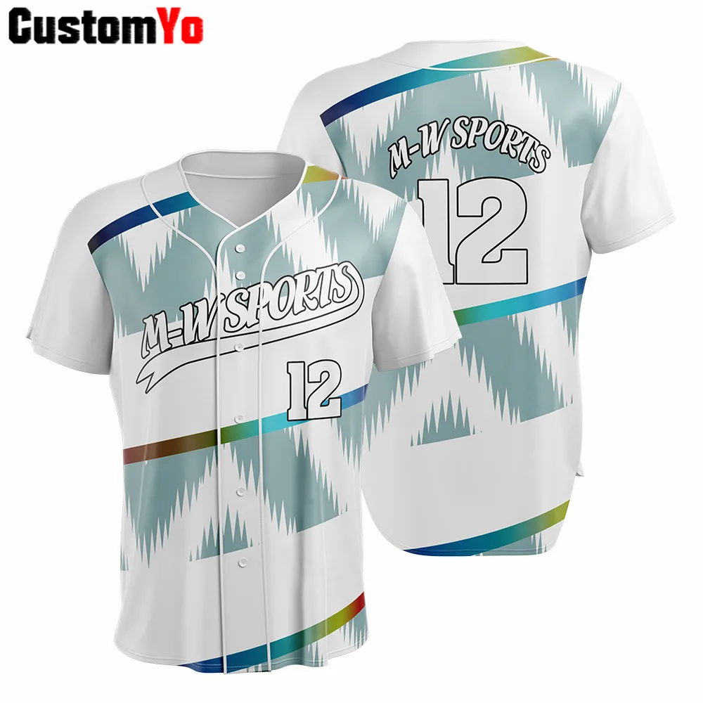 Light blue Профессиональные Заказные бейсбольные Джерси команды имя печать логотипа оптом OEM бейсбольные рубашки - Цвет: Light blue