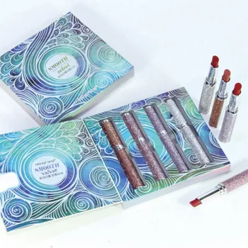 

4 Pcs/Set Stars shine Velvet Matte Lip Gloss Set Long-lasting Waterproof Non-stick Cup Lip Glaze Lipstick Kit