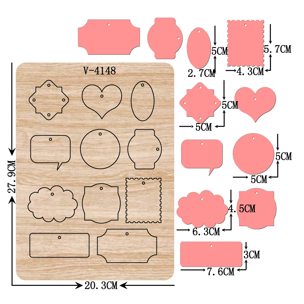 

New card wooden dies cutting dies for scrapbooking Multiple sizes V-4148